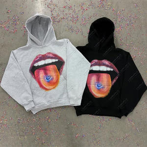 Fabricante Distressed Vintage Men Hoodie Stonewashed Sudaderas con capucha de gran tamaño Ropa de calle de alta calidad Y2K Boxy Fit Hoodie - Product Image 3