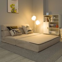 Canapé-lit pliable en tissu Tatami, petit canapé-lit, sur mesure, vente en gros, directement de l'usine, pour projets commerciaux de villas et d'appartements (OEM/ODM)