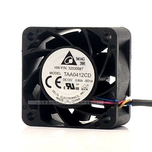 เดลต้า Taa0412cd 40 มม. 12v 0.60a พัดลมระบายความร้อนควบคุมอุณหภูมิ 4 สายสำหรับเคสคอมพิวเตอร์ - Product Image 1