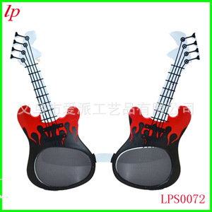 Gafas de Fiesta con Forma de Guitarra, Accesorios de Plástico para Festivales de Música LPS0072 - Product Image 1