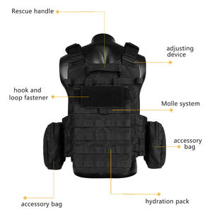 Chaleco Táctico MOLLE Impermeable de Poliéster Ligero, Equipo de Protección para Entrenamiento, Caza y Aventuras al Aire Libre - Product Image 4