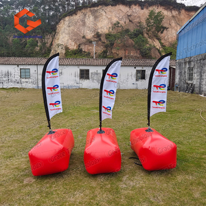 Bouées de course gonflables pour la natation, cylindre <span class=keywords><strong>gonflable</strong></span> avec drapeau de plage pour équipement de jeux aquatiques - Product Image 2