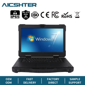 Nuevo Portátil Robusto de 14 Pulgadas, Notebook Industrial Negro con Protección IP65 a Prueba de Agua para Minería y Topografía, OEM ODM, Wi-Fi 6 5.2, RTX 4060, AIC-K140, MIL-STD - Product Image 1