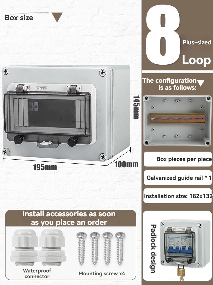 8-circuit grand conteneur vide