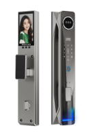 Cerradura Inteligente para el Hogar con Reconocimiento Facial Totalmente Automático, Llave de Huella Digital, Desbloqueo Remoto con Contraseña, Aplicación Tuya, Puerta de Villa, Wi-Fi, Aluminio