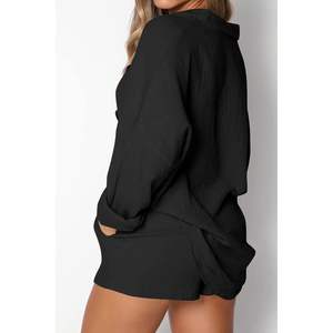 2025 2025 femmes FOXA 2025 deux pièces ensembles coupe ample tenues courtes pour vacances à la plage XS XXS printemps été pour salon - Product Image 6