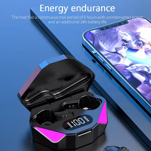 게임 이어폰 X15 Pro TWS 무선 BT 디지털 디스플레이 저지연 인이어 노이즈 감소 헤드폰 마이크가 있는 스포츠 이어버드 - Product Image 3