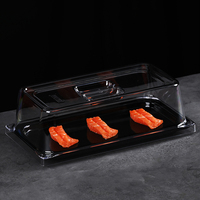 Nouvelles Housses de Chariot Alimentaire avec Poignée, Couvercles Alimentaires Rectangulaires Transparents en PC Incassable pour Hôtels, Restaurants et Buffets Commerciaux