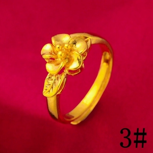 <span class=keywords><strong>Bague</strong></span> pour <span class=keywords><strong>femme</strong></span> en plaqué <span class=keywords><strong>or</strong></span> <span class=keywords><strong>jaune</strong></span> 24 ct, fleur rose, classique, fiançailles, <span class=keywords><strong>mariage</strong></span>, cadeau d'anniversaire - Product Image 6