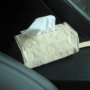 Caja de pañuelos para coche, organizador de visera de cuero de 16x10 cm para almacenamiento en parasol de coche - Product Image 3
