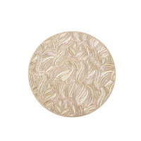 Tapis de table rond en PVC réutilisable de 5 mm d'épaisseur, design européen moderne, isolant thermique et anti-huile, pour hôtels