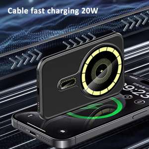 พาวเวอร์แบงค์ไร้สายระบบแม่เหล็ก PD 20W 5000mAh โลโก้ OEM แบบบางเฉียบ - Product Image 5