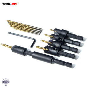 סט מקדחי תעשייה TOOLJOY 12 חלקים - מקדחי HSS מצופים טיטניום עם חיבור משושה להחלפה מהירה לקידוחים מרובים - Product Image 4