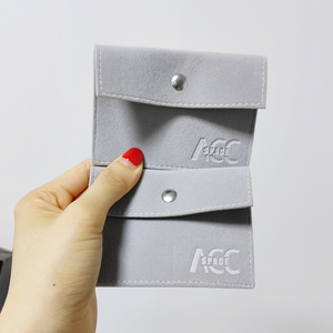 Custom Made Velvet <b>Gift</b> Jewelry Packaging Pouch Bags for Jewelry Suede <b>Envelope</b> Pouch with Logo and Insert Pads - Product Image 3
