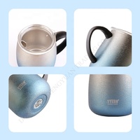 Mug à café isotherme sous vide ZP 12oz 16oz avec poignée et couvercle, tasse à café de voyage, tasse thermique pour la maison et le bureau