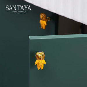 子供用部屋またはキッチンワードローブ用の家具ノブかわいい食器棚ハンドルキャビネットの引き出し漫画動物デザインセラミック引き出し - Product Image 5