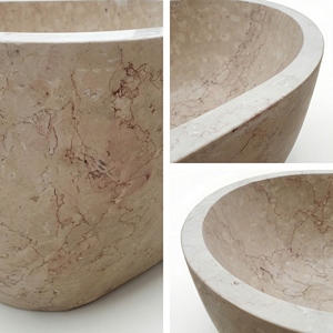 อ่างอาบน้ำรูปวงรีสุดหรูสั่งทำพิเศษสไตล์โมเดิร์น รุ่นโรซ่า บราซิล แบบตั้งพื้น สำหรับแช่ตัวในห้องน้ำ วิลล่า โรงแรม บ้านพักอาศัย - Product Image 4