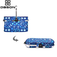 Panier de pique-nique isolé pliable portable avec poignée en aluminium