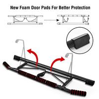 CooSport Barre d'exercice pliable en métal à fixer sur porte pour entraînement à domicile, idéale pour les tractions et les dips