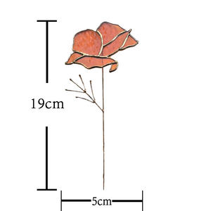 Artesanato em Vidro Colorido Art Deco Feito à Mão Painel de Flores Botânicas Decoração de Janela Artesanato em Vidro - Product Image 6