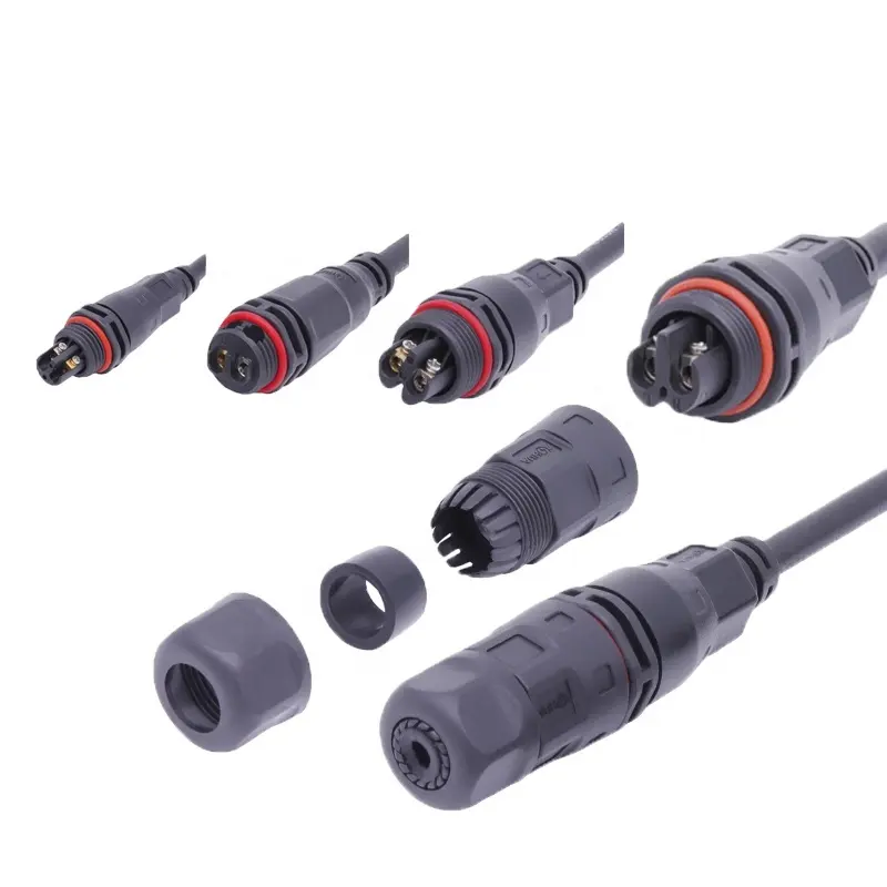 AOHUA-cable de iluminación LED, solución de cable de alimentación, Conector de conexión rápida tipo tornillo IP67 IP68, conectores impermeables