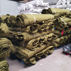 Bâche en toile de polyester sergé hautement imperméable, jaune olive, épaisse, respirante, pour protection solaire, en rouleau, pour couverture de chargement de camion - Product Image 1