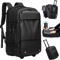 Ransel Perjalanan Kompresi Vakum yang Dapat Diperluas dengan Lapisan Tertutup yang Dapat Dilepas, Anti Maling TSA, Kapasitas Besar, untuk Laptop dan Bisnis