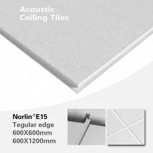 Panneaux de plafond en laine de verre acoustique de classe A1 ignifuge de la marque Norlin avec voile noir - Product Image 4