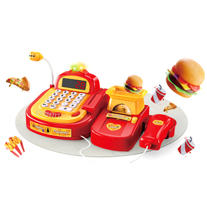 Juego de <span class=keywords><strong>Caja</strong></span> <span class=keywords><strong>Registradora</strong></span> de Plástico para Niños, <span class=keywords><strong>Juguete</strong></span> Educativo Temprano con Sonidos, Modelo Hamburguesa, Muy Popular - Product Image 2