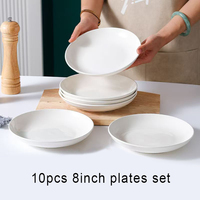 Assiettes plates en porcelaine 5 6 7 8 9 10 pouces pour restaurant vente en gros