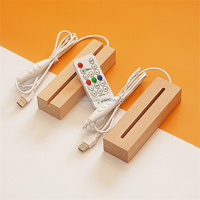 Veilleuse en bois pour bricolage Base LED acrylique Illusion 3D Lamparas d'anime Lampe de table Veilleuses de bureau Décoration de lampe de Noël