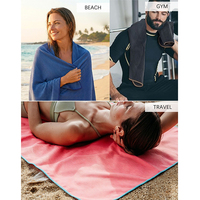 Towel Custom Logo Quick Dry Sand Free Suede Recycled Striped Towels Microfiber Swimming Large Stripe Beach Towel