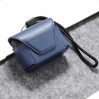 Tas Earphone Kulit PU Portabel, Tas Casing Lengkap untuk Airpods 3 Pro dengan Tali Pembawa