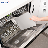 Plateau de décongélation en aluminium ZISZIS avec couvercle transparent, ensemble de plaques de décongélation rapide, décongélateur de viande antiadhésif compatible lave-vaisselle