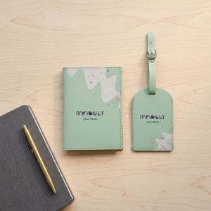 Set de Archivo Personalizado al por Mayor: Cartera de Pasaporte de Cuero Genuino PU, Tarjetero y Etiqueta de Equipaje para Viajes - Product Image 3