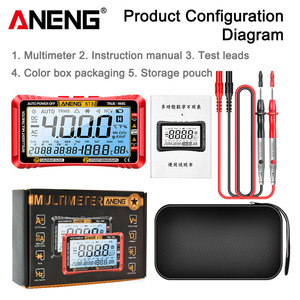 มัลติมิเตอร์แบบมืออาชีพ 613 จอแสดงผลดิจิตอลอัจฉริยะ มัลติมิเตอร์ 3-in-1 ปฏิทิน เครื่องวัดอุณหภูมิ และเครื่องวัดความชื้น เครื่องมืออเนกประสงค์ - Product Image 4
