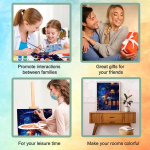 Kit <span class=keywords><strong>di</strong></span> Pittura su Tela Acrilica Fai-da-Te per Adulti SONGWOO Street Bookstore, Regalo per Decorazione Murale, 40X50 CM, Set <span class=keywords><strong>di</strong></span> Pittura a Numeri - Product Image 5