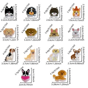 Mini pinzas para el cabello de la serie Cute Puppy, con forma de mascota, para flequillo y cabello, diseño de animales de dibujos animados - Product Image 4