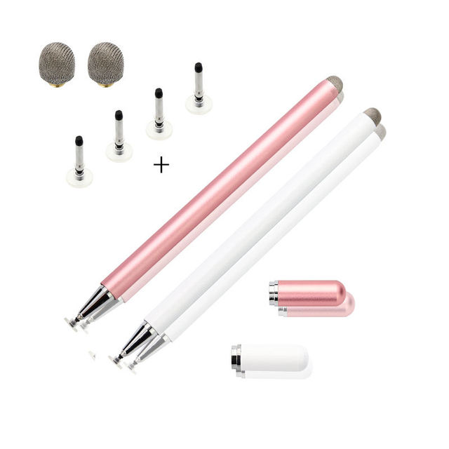 High Precision Metal Stylus Pen 2-in-1 Passive Capacitive Touch Tablet/Mobile Phone/Laptop Pen Replaceable Nib Smooth