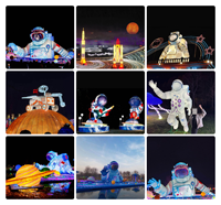 Décoration d'astronaute gonflable géant de carnaval de scène modèle gonflable publicitaire personnalisé d'astronaute avec lumière