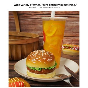 Balle anti-stress souple en PU, modèle de simulation de sandwich, hamburger et hot-dog, pour présentation en cuisine, accessoires alimentaires et décoration de café - Product Image 5