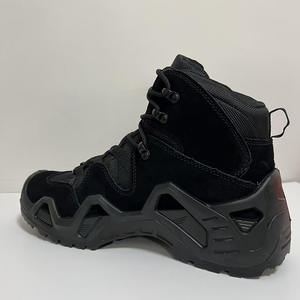 Botas de Senderismo DFL01 de Corte Medio, Cuero Vacuno y Gamuza, Botas Tácticas de Entrenamiento, Duraderas y Resistentes - Product Image 1