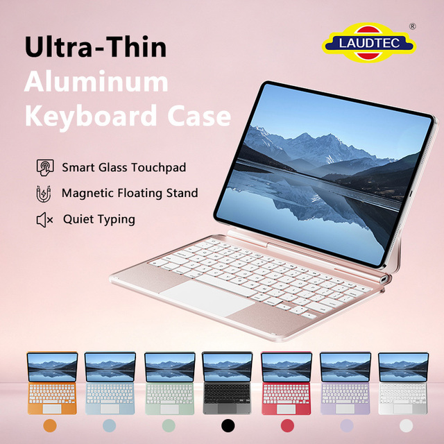 ODM OEM Aluminum Alloy Magnetic Keyboard for 10.9/11 Inch Tablet Wireless Multi Keys Backlit Touchpad Smart Folio Cover