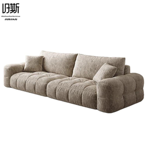 <strong>Green</strong> Textured Straight <strong>Sofa</strong> Integrated Plush <strong>Cushion</strong> and Stain-Resistant Fabric Sectional <strong>Sofa</strong> for Small and Large Living Room - Product Image 1