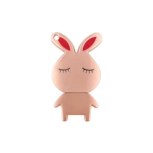 Cute rabbit shaped usb hot selling gift of 2024 new custom usb flash drive 1GB 2GB 4GB 8GB 16GB 32GB 64GB 128G OEM