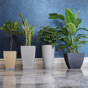 Macetas de Plástico Blancas para Interiores, Estilo Nórdico, Altas y Esmaltadas, para Sala de Estar, Macetas Gigantes para Plantas, Venta al Por Mayor - Product Image 3
