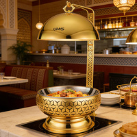 Luxuriöses Gold-Hochzeits-Catering-Geschirrset Buffet-Speisenwärmer Chafing Dish für Restaurant- und Hotelbedarf