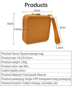 Fashionable Portable Eco-Friendly Silicone Coin Purse Lightweight Travel <b>Pouch</b> <b>Water</b> Resistant Durable Reusable Cash Earbuds - Product Image 4