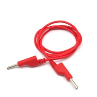 Fiche banane en cuivre multimètre câble de Test empilable double connecteurs 4mm utilisation électronique 1000V longueur nominale 100mm
