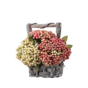 ช่อดอกไม้ประดิษฐ์ CallaFloral ผลไม้มงคล พลาสติกตกแต่งภายในบ้าน สีขาวนม สีแดงสด สีแดงเข้ม สีม่วงเข้ม GF13645 - Product Image 5